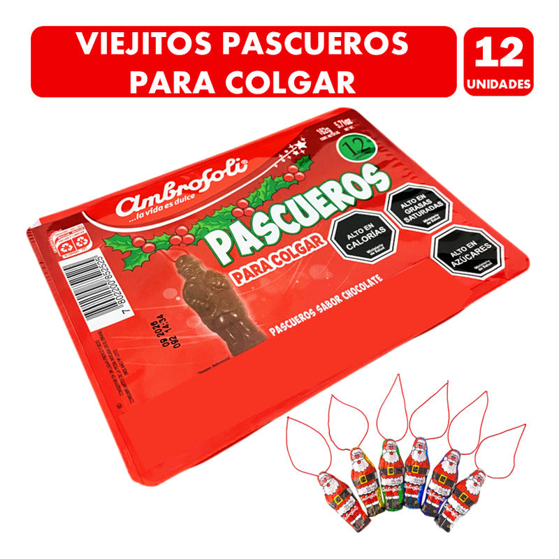 Especial Navidad - Pascueros Para Colgar (bandeja Con 12 Un)