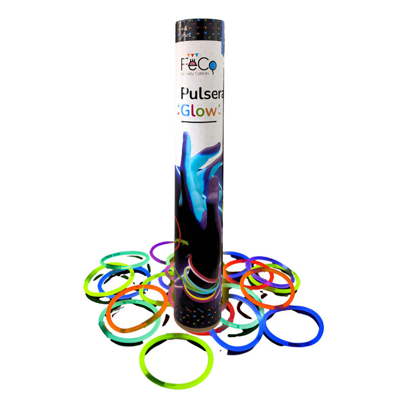 Pulseras Fluor Para Fiesta Neon Halloween (pote Con 50 Uni) Surtidos