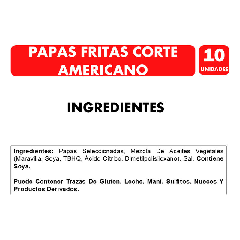 Papas Fritas Corte Americano De Marco Polo (pack 10 Uni)