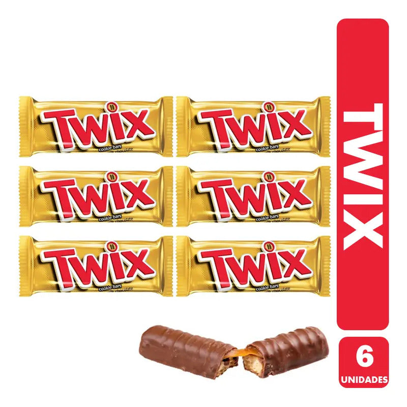 Twix - Galleta Y Caramelo Bañados Con Chocolate (pack 6u)