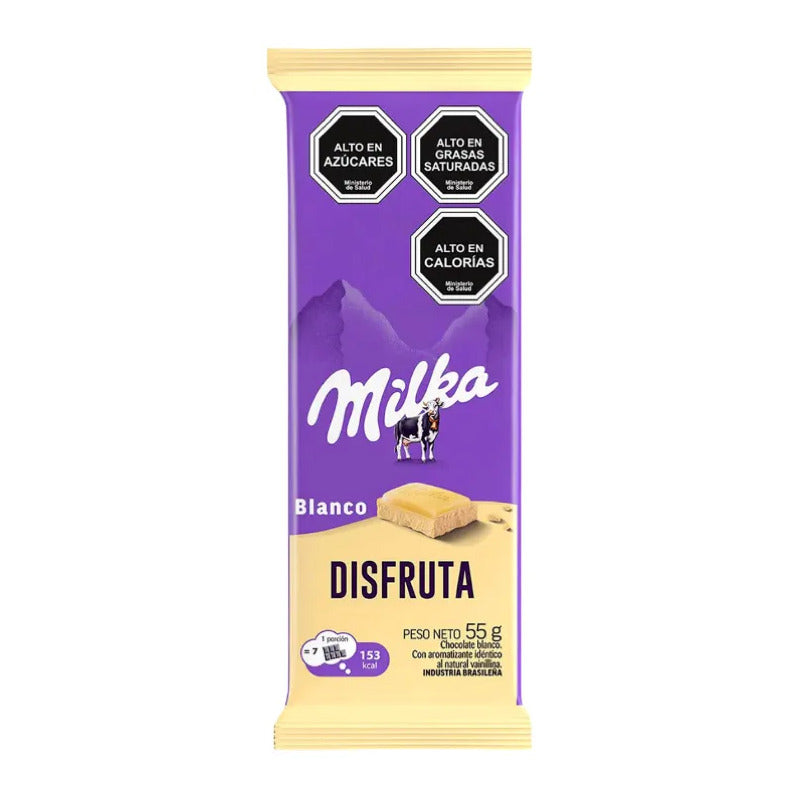 Chocolate Blanco Milka (barra De 55 Gramos)