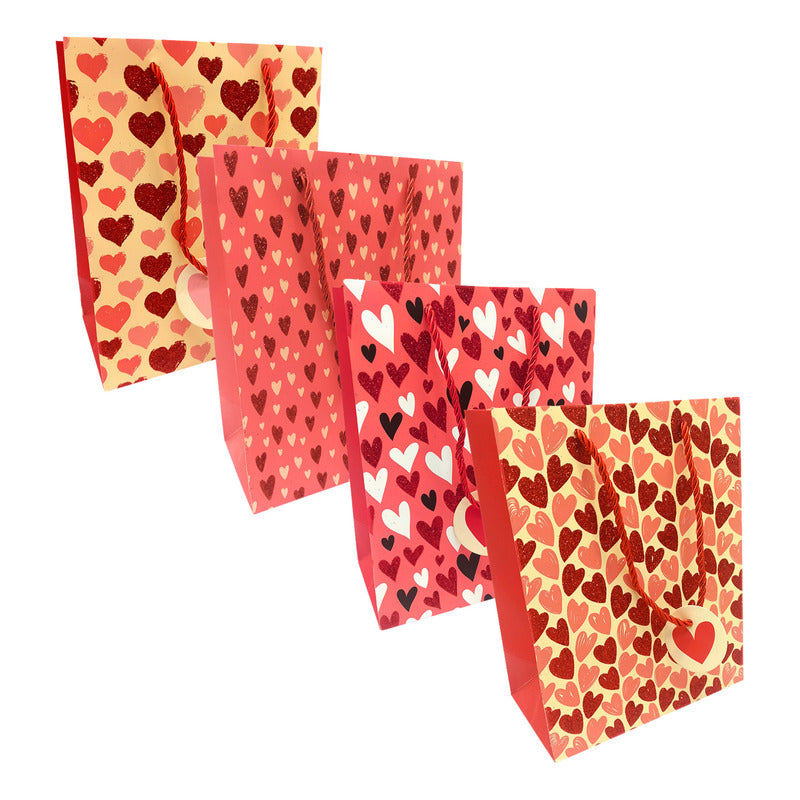 Bolsa De Regalo San Valentín Diseño Corazones 32x26 - Unidad Surtido Bolsa De Regalo San Valentín