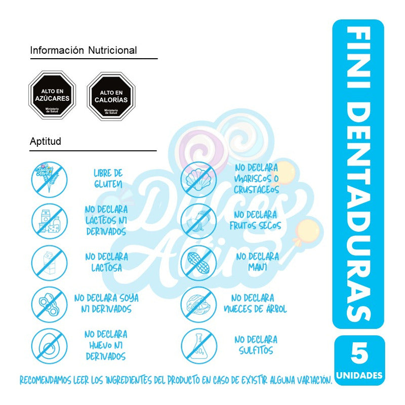 Pack De Gomitas Fini Dentaduras 90g (pack 5 Unidades)
