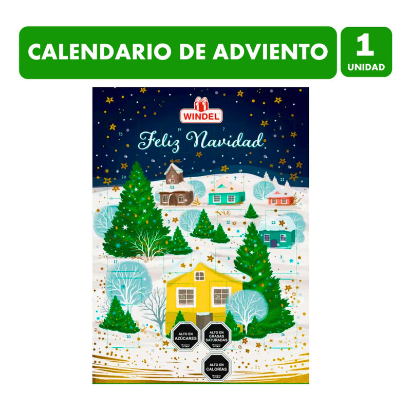 Calendario De Adviento - 24 Días Para Navidad ( 75g ) Calendario Adviento Chocolate