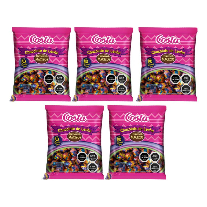 Huevitos De Chocolate Costa(pack 5 Bolsas) -especial Pascua