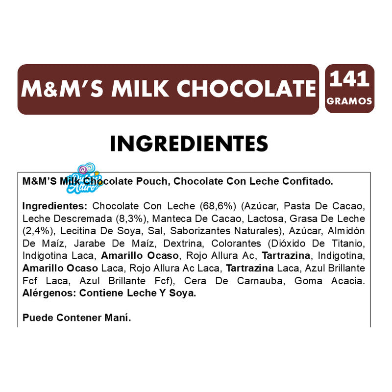 M&m Chocolate Importado Mars (bolsa Cafe Con 141,8 Gramos)