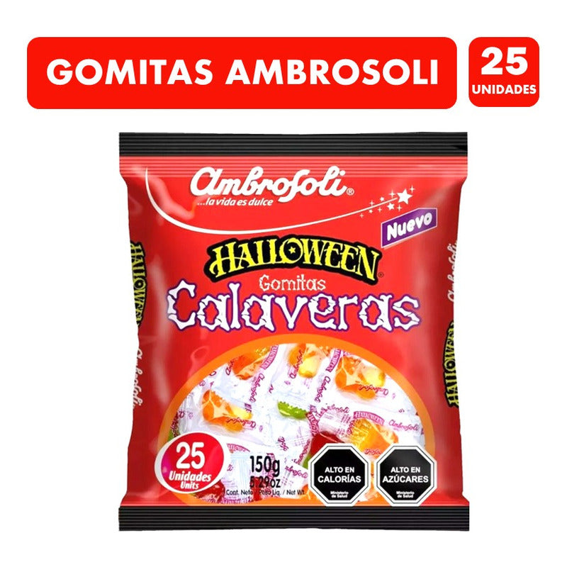 Dulces Halloween - Gomitas Ambrosoli En Forma Halloween (25u
