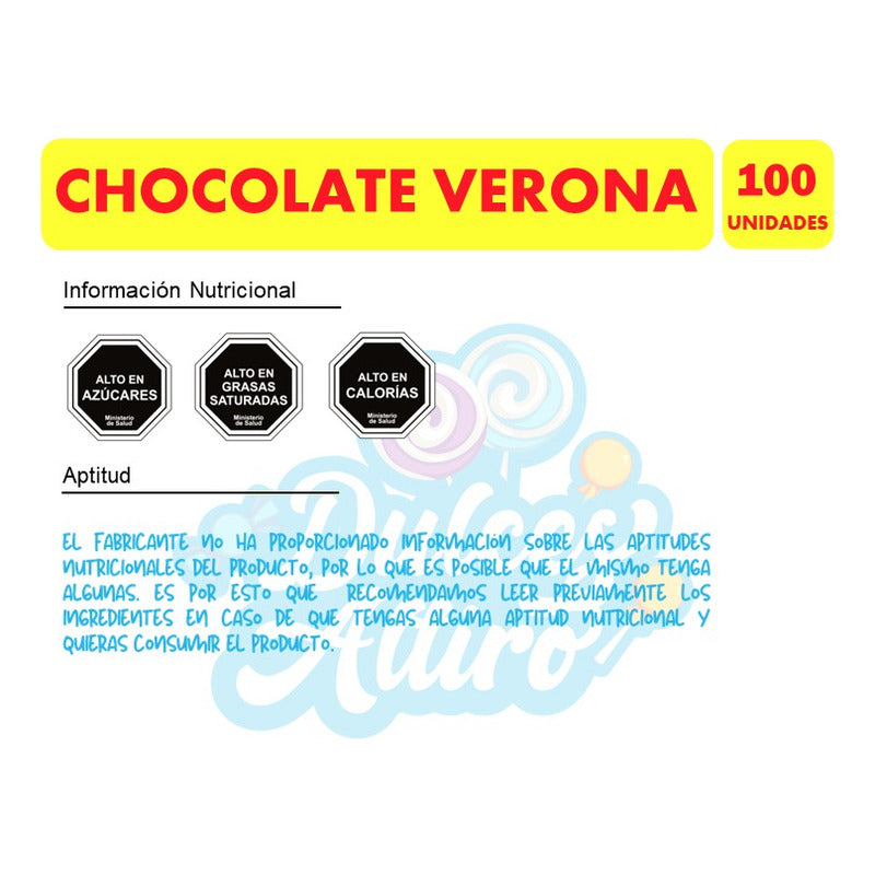 Chocolate Verona Negro (bolsa Con 100 Unidades)