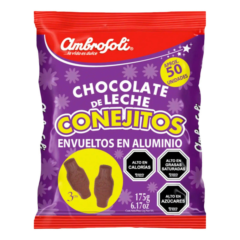 Conejitos De Chocolate Especial Pascua Ambrosoli - 50uni