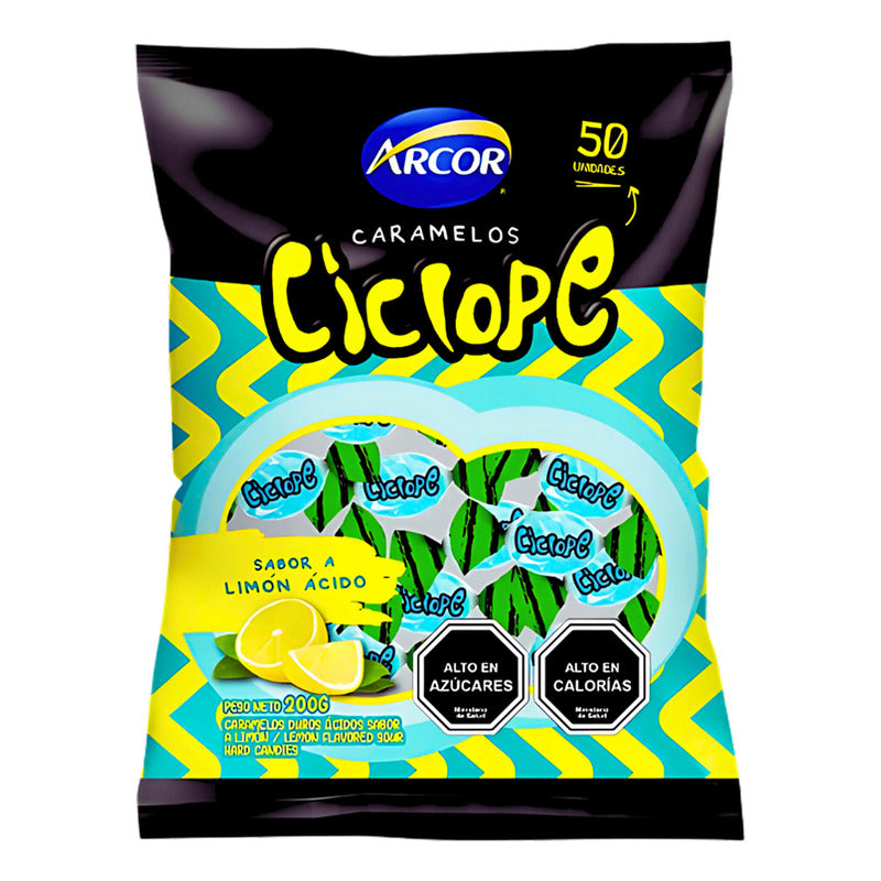 Dulces Ciclope Sabor Limón Acido -halloween (bolsa Con 50un)