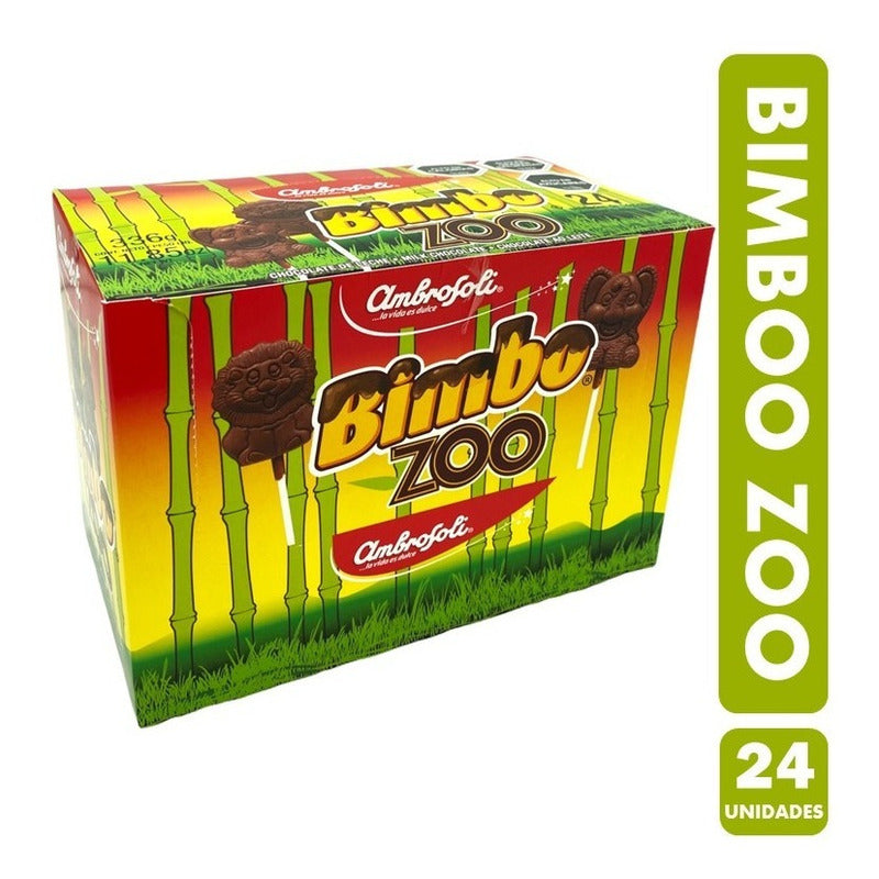 Bimbo Zoo - Paletas De Chocolates Con Formas (caja Con 24un)