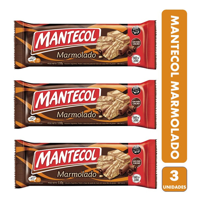 Mantecol Marmolado Con Cacao-sin Tacc (pack Con 3unidades)