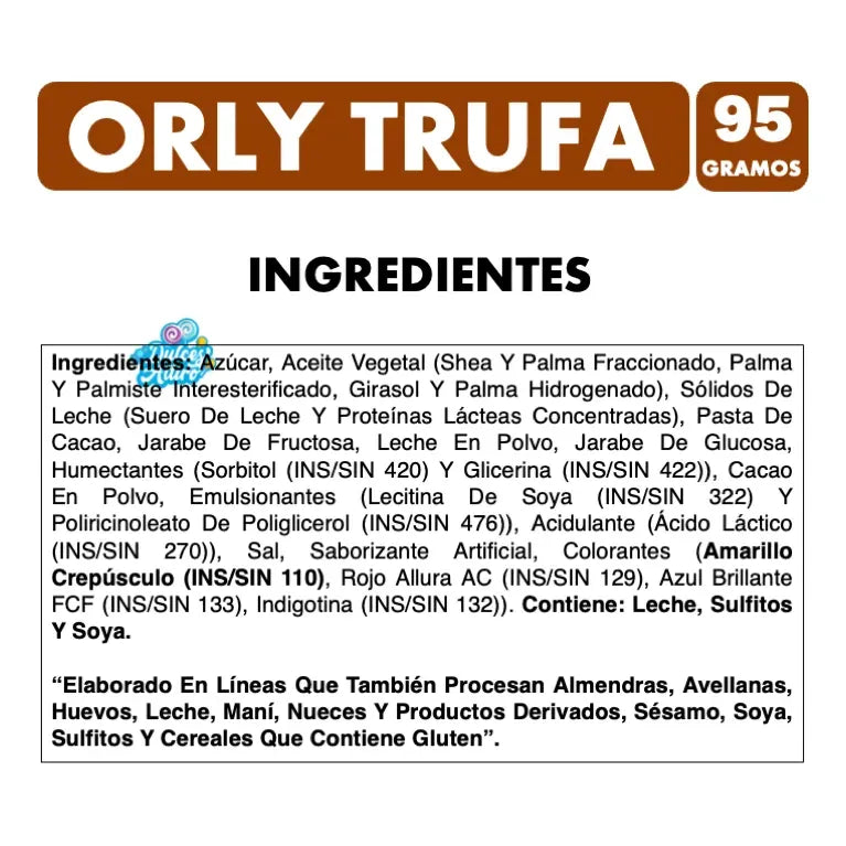 Chocolate Orly Trufa De Ambrosoli (barra 95 Gramos)