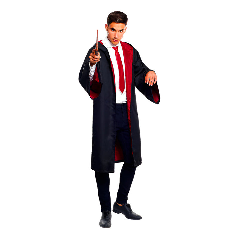 Disfraz Aprendiz De Mago Túnica Adulto Fiesta De Disfraces Negro L