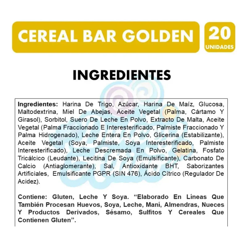 Barras De Cereal Costa Golden 20 Barras Caja De 360 G