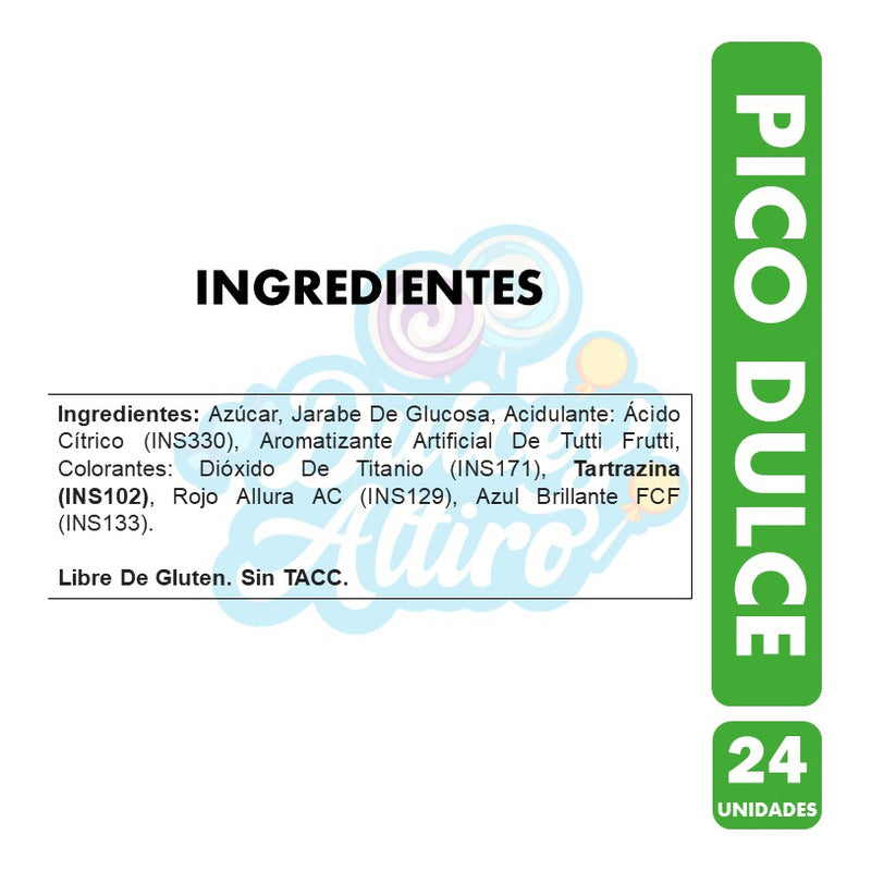 Pico Dulce Chupetines Lheritier - Sin Tacc (caja Con 24uni)