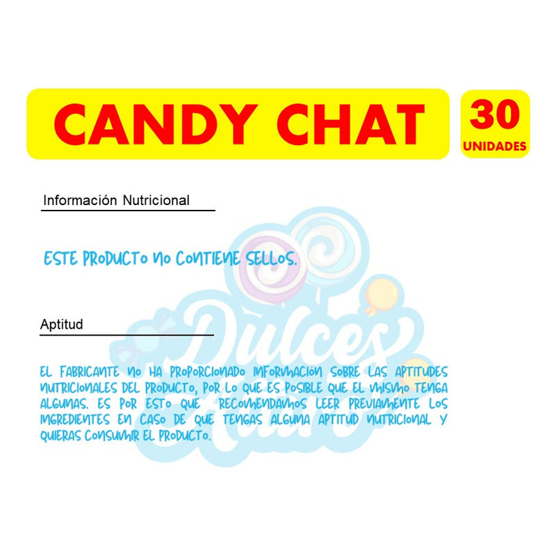 Caramelo Candy Chat (caja Con 30 Unidades)