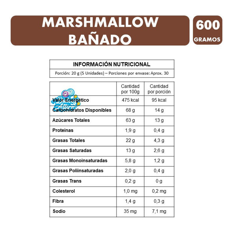 Malvavisco De Arcor De Chocolate (caja Con 600 Gramos)