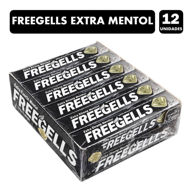 Freegells Caramelos Extra Strog (display 12 Unidades)