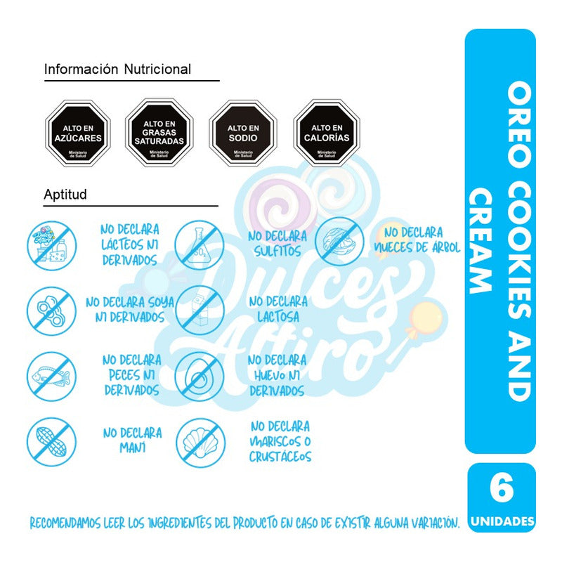 Oreo Cookies And Cream - Galletas (pack Con 6 Unidades)