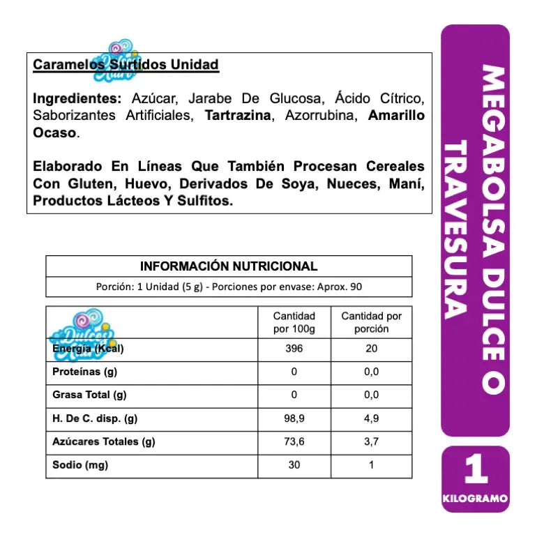 Dulces Para Halloween - Piñata Dulce O Travesura (1 Kg)