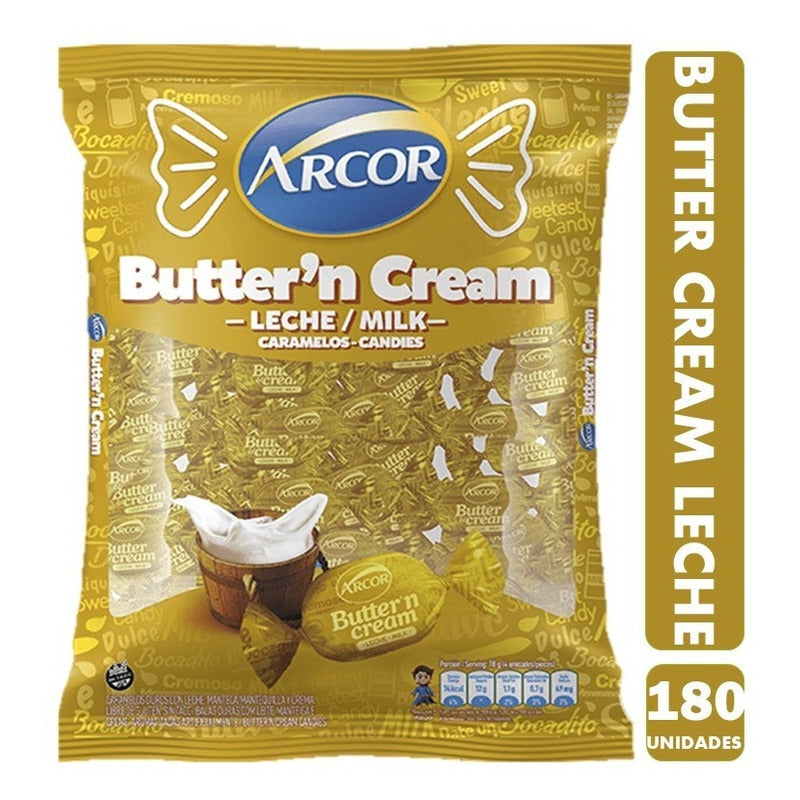 Caramelo Butter Cream Leche Arcor (bolsa 180 Unidades)