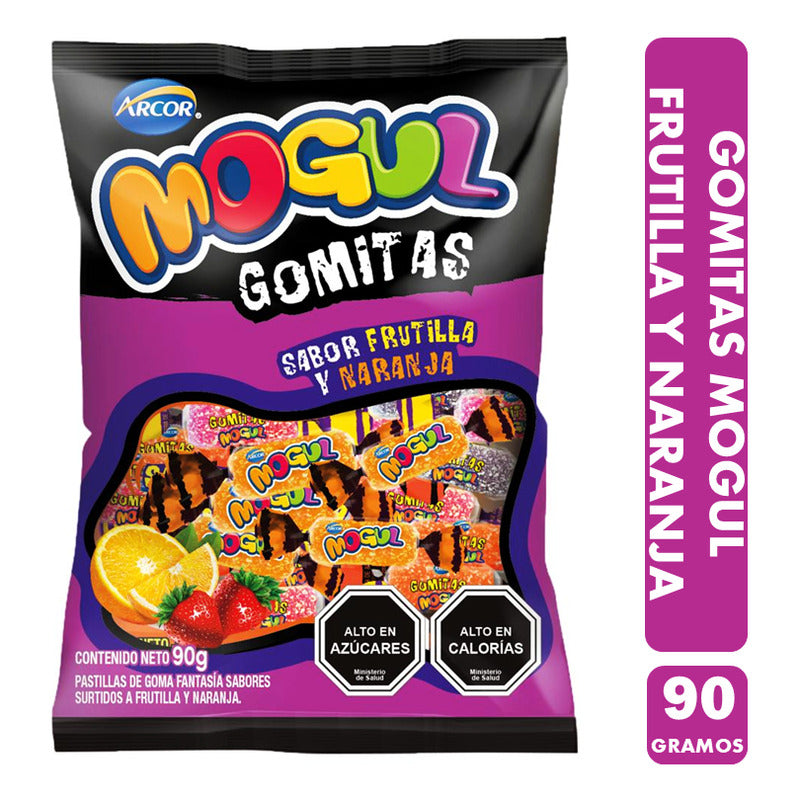 Gomitas Mogul Sabor Frutilla Y Naranja (bolsa De 90 Gramos)