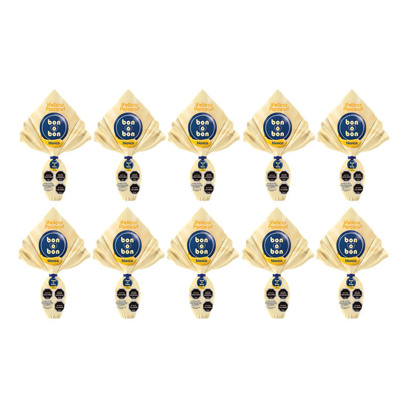 Huevitos De Pascua Por Mayor Bon O Bon Blanco (pack 10 Uni)