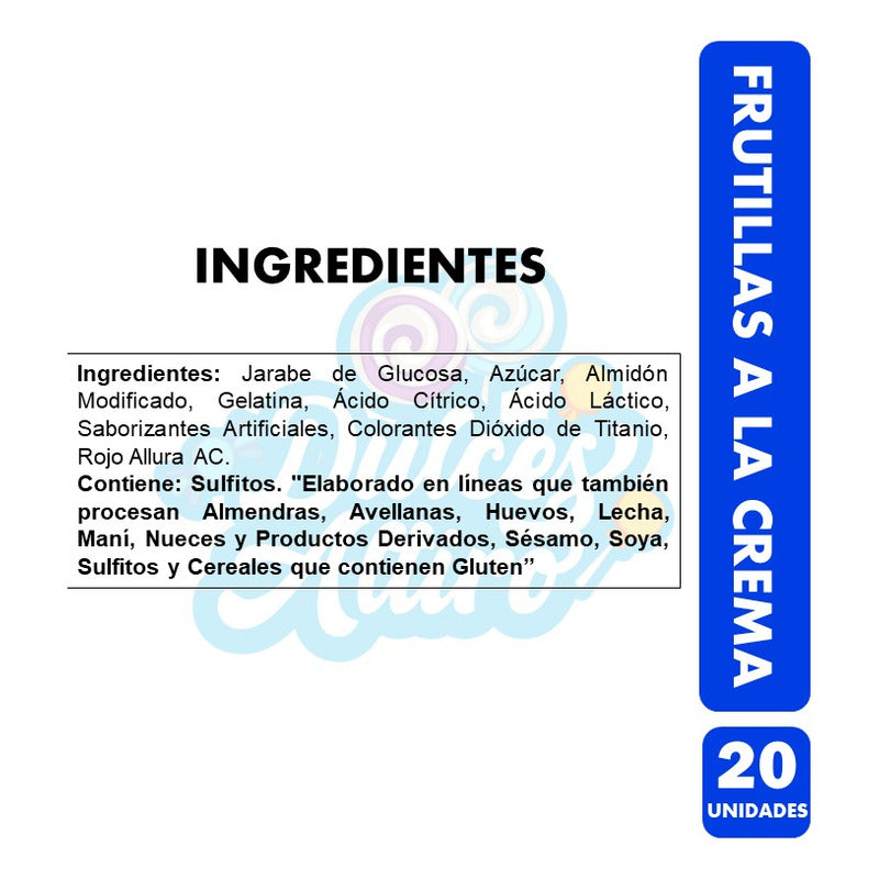 Frutillas A La Crema-gomitas De Ambrosoli (caja Con 20 Uni)