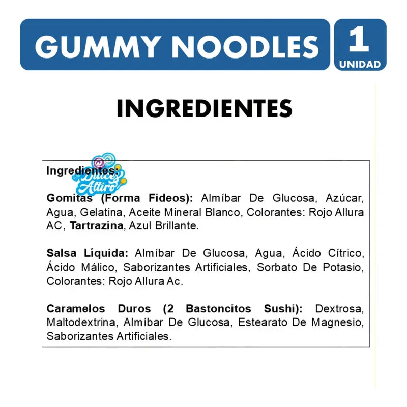Gummy Noodles - Gomitas En Forma De Fideos Con Salsa