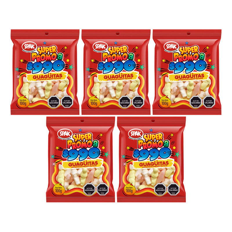 Marshmallows Guagüitas Sabores Frutales (pack De 5 Unidades)