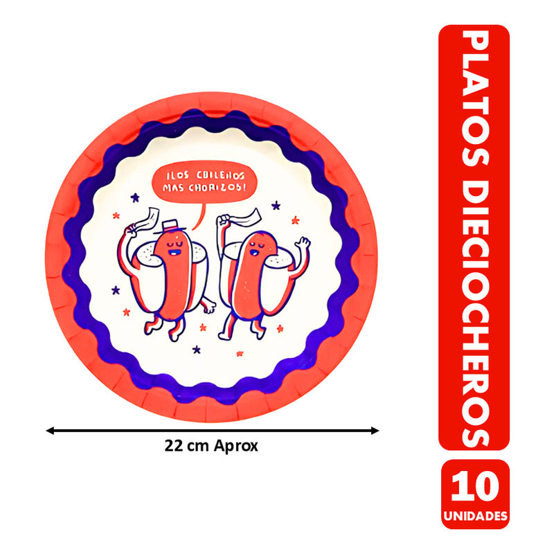 Platos Para El 18 Diseños Entretenidos Para Tu Fondita (10u)