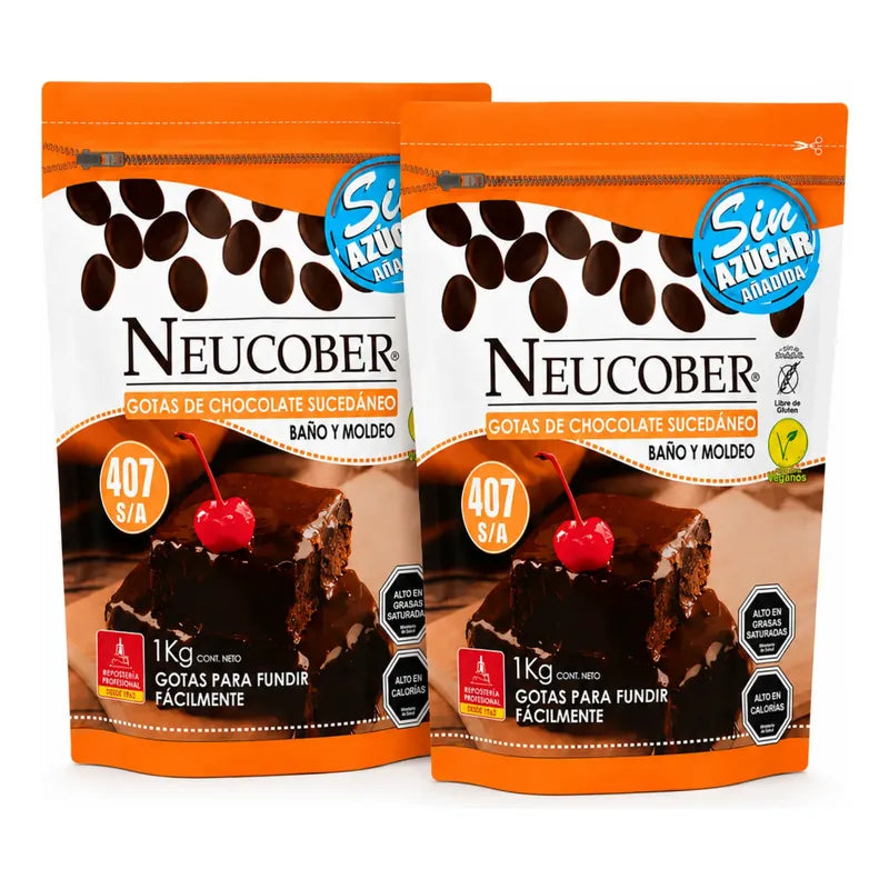 Cobertura Neucober 407 Sin Azúcar (pack De 2 Unidades)