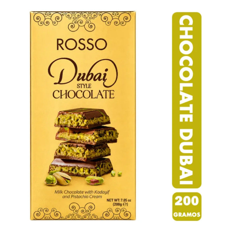 Chocolate Dubai Pistacho Kadayif (barra De 200 Gramos)