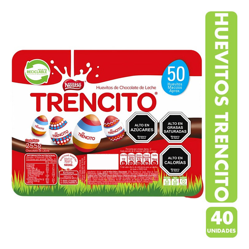 Huevitos De Chocolate Trencito - Pascua (bandeja 50 Uni)