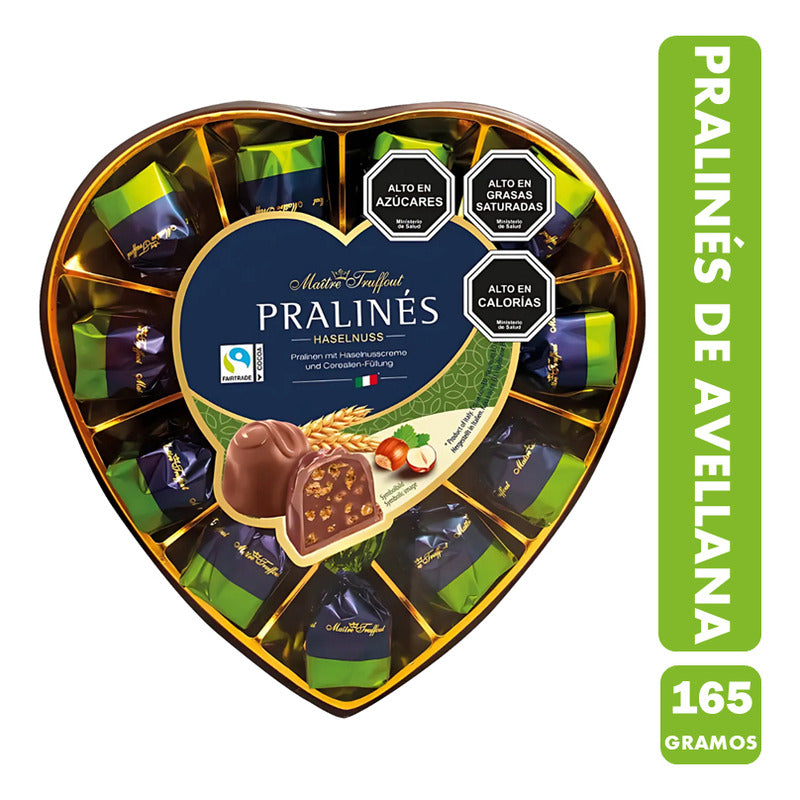 Bombones Pralines Haselnuss Para Regalo En Caja Corazon