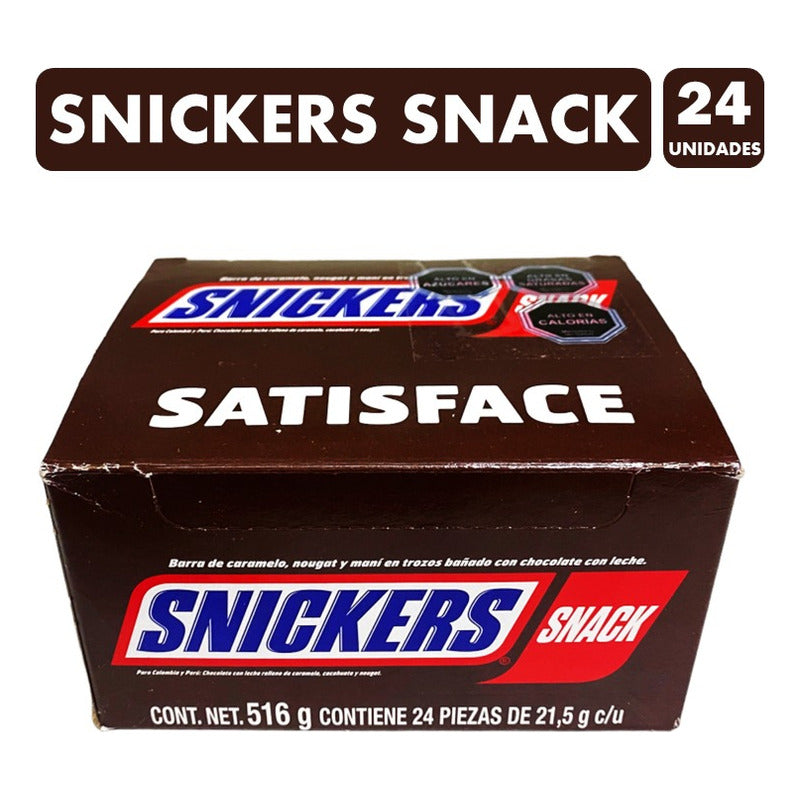 Snickers Barra De Chocolate Con Leche Y Maní(caja Con 24 U)