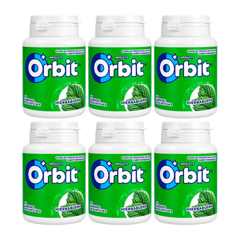 Chicle Orbit Hierbabuena Envase Verde (pack 6 Unidades)