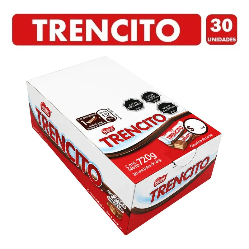 Chocolate De Leche Trencito De Nestlé - Display Con 30 Un
