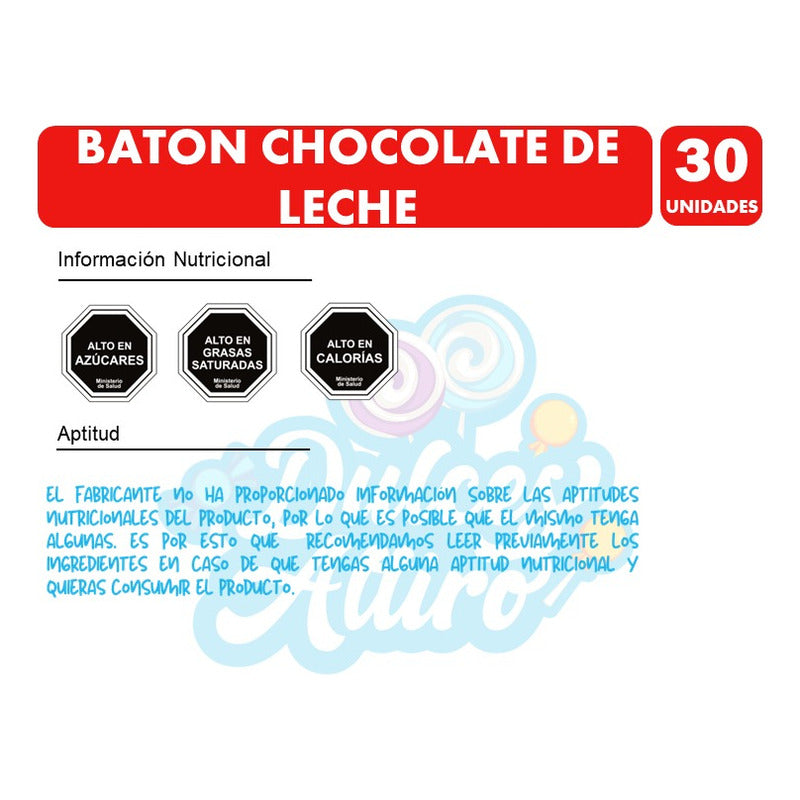 Chocolate Baton De Chocolate Negro X30