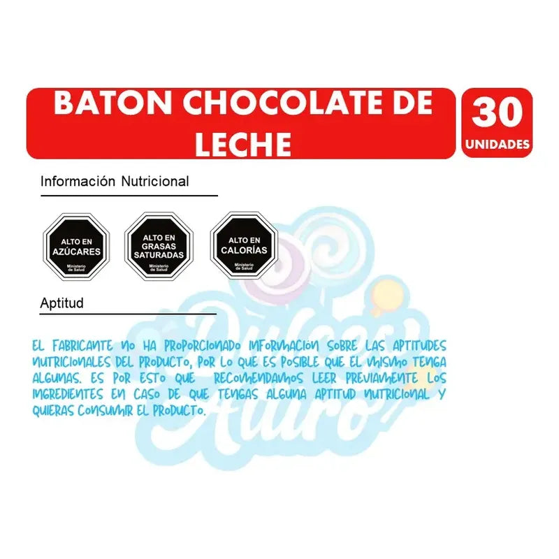 Chocolate Baton De Chocolate Negro X30