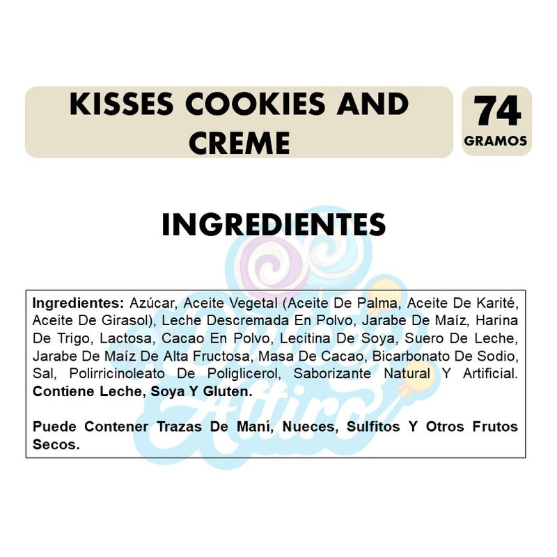 Kisses- Chocolate Con Sabor A Galletas Y Crema(caja Con 74g)