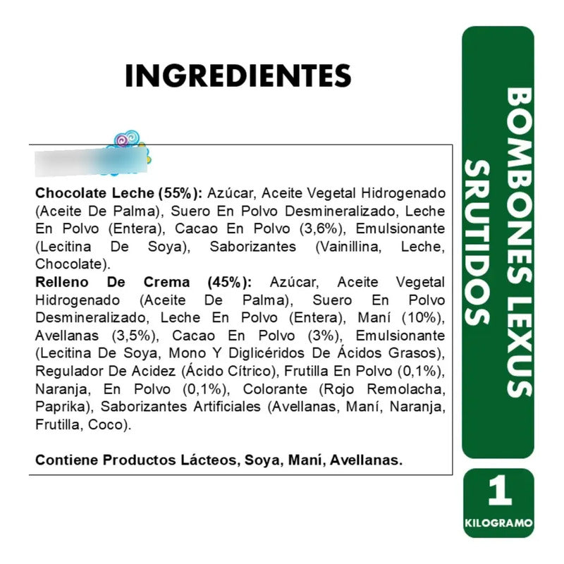 Bombones De Chocolate Lexus Sabor Surtidos (107 Unidades)