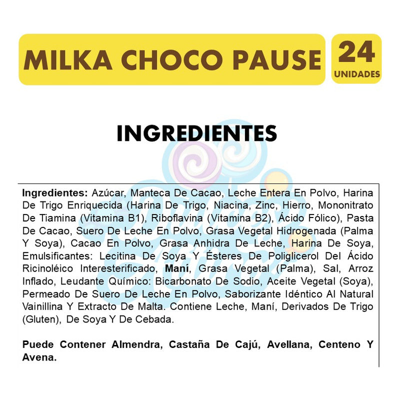 Milka Choco Pause - Oblea Bañada En Chocolate (caja Con 24u)