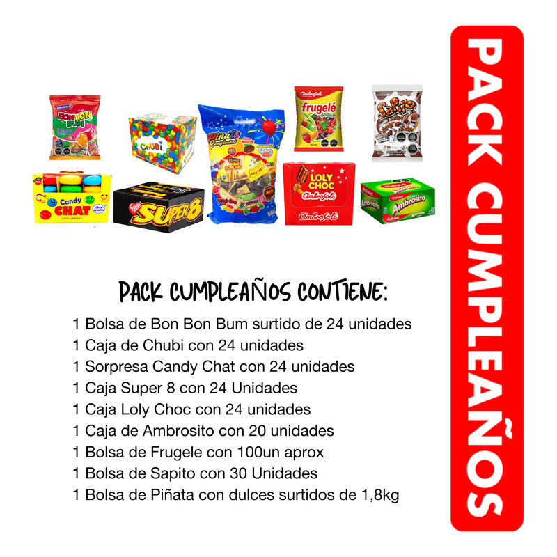 Pack Dulces Para Cumpleaños- Especial 20 Niños