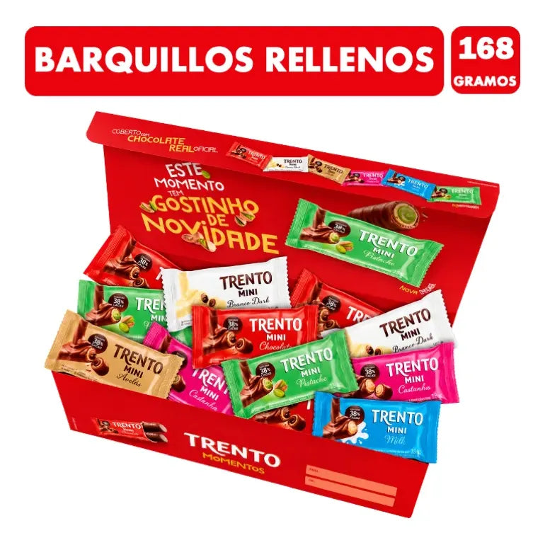 Trento Momentos Barquillos Rellenos Con Chocolate (caja 12u)