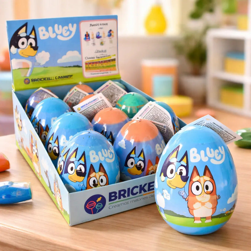 Huevo Sorpresa Bluey Brickell Candy (display 12 Unidades)