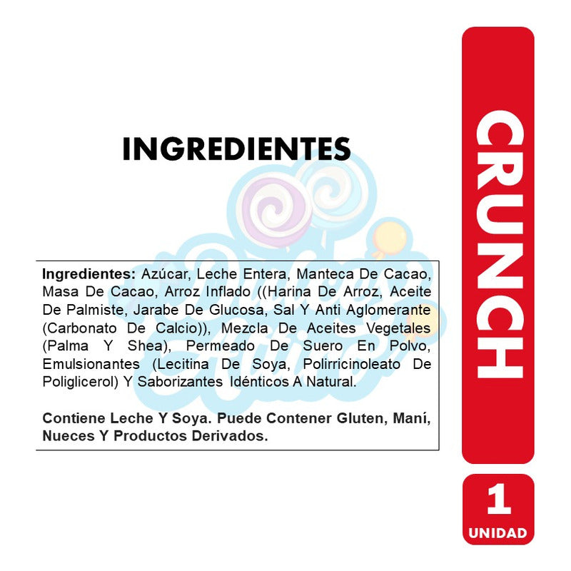 Crunch Chocolate De Leche Con Copos De Arroz (contiene 80g)
