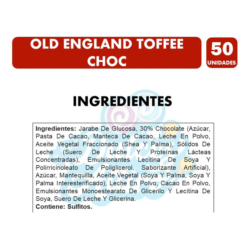 Old England Toffee Choc - Bombones De Carozzi(bolsa Con 50u)