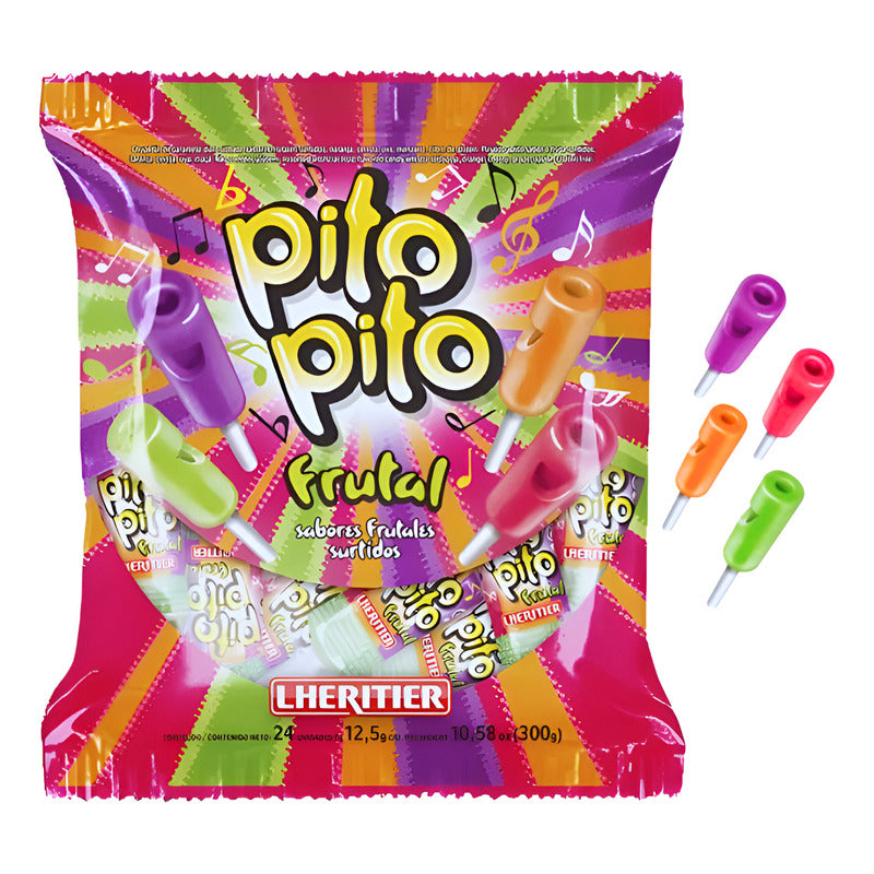 Chupetes Lheritier, Sabores Frutales -libres De Gluten (24u)